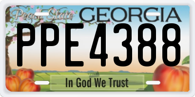 GA license plate PPE4388