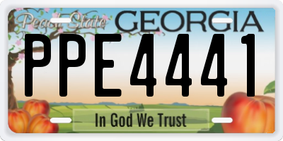GA license plate PPE4441