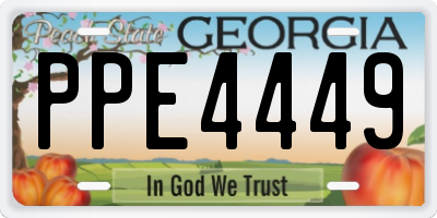 GA license plate PPE4449