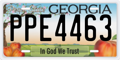 GA license plate PPE4463