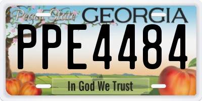 GA license plate PPE4484