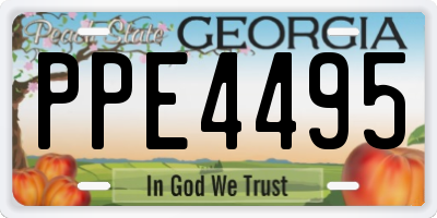 GA license plate PPE4495