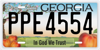 GA license plate PPE4554