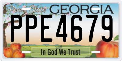 GA license plate PPE4679