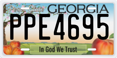 GA license plate PPE4695