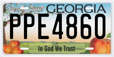 GA license plate PPE4860