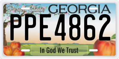 GA license plate PPE4862