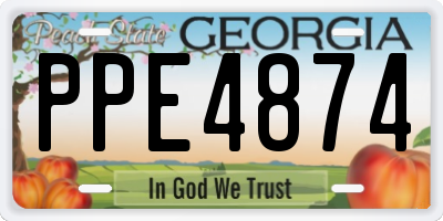 GA license plate PPE4874