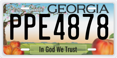 GA license plate PPE4878