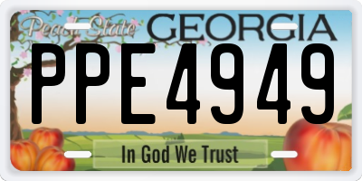 GA license plate PPE4949
