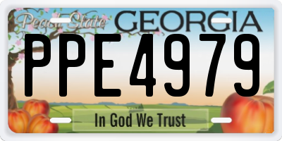 GA license plate PPE4979