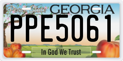 GA license plate PPE5061