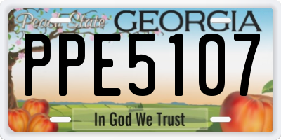 GA license plate PPE5107