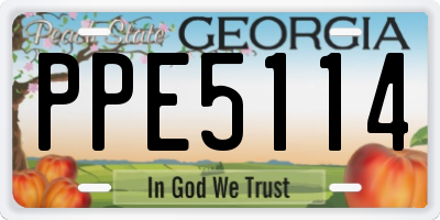 GA license plate PPE5114