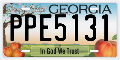 GA license plate PPE5131