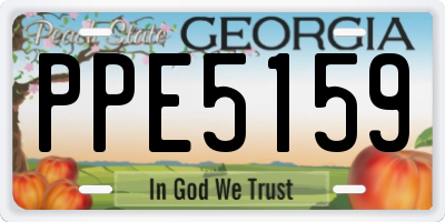 GA license plate PPE5159