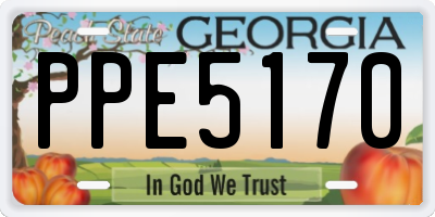 GA license plate PPE5170