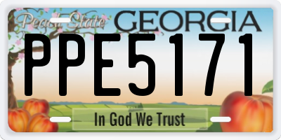 GA license plate PPE5171