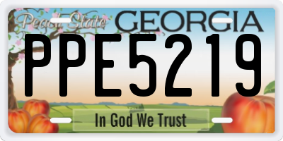 GA license plate PPE5219