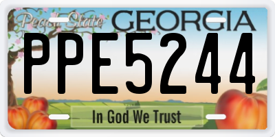 GA license plate PPE5244