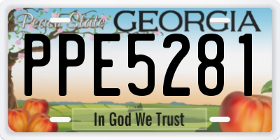 GA license plate PPE5281