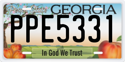 GA license plate PPE5331