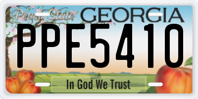 GA license plate PPE5410