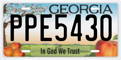 GA license plate PPE5430