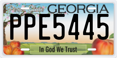 GA license plate PPE5445