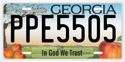 GA license plate PPE5505