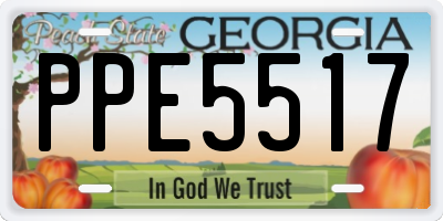 GA license plate PPE5517