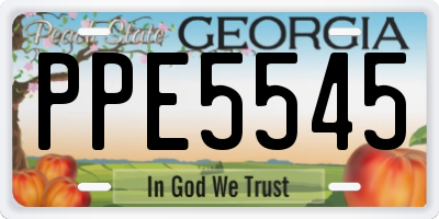 GA license plate PPE5545