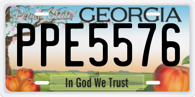 GA license plate PPE5576
