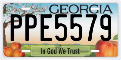 GA license plate PPE5579