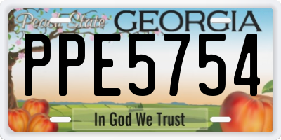 GA license plate PPE5754