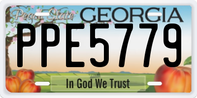 GA license plate PPE5779