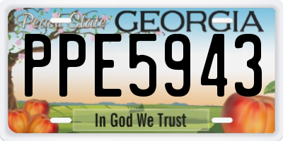 GA license plate PPE5943