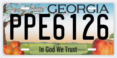 GA license plate PPE6126