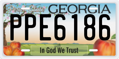 GA license plate PPE6186