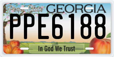 GA license plate PPE6188