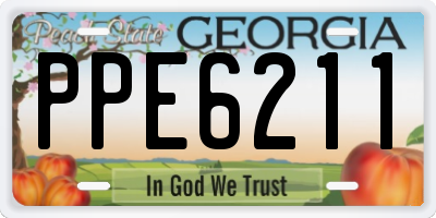GA license plate PPE6211