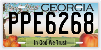 GA license plate PPE6268