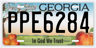 GA license plate PPE6284