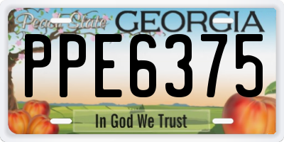 GA license plate PPE6375