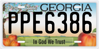 GA license plate PPE6386