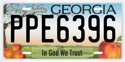 GA license plate PPE6396