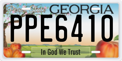 GA license plate PPE6410