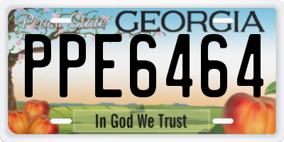 GA license plate PPE6464
