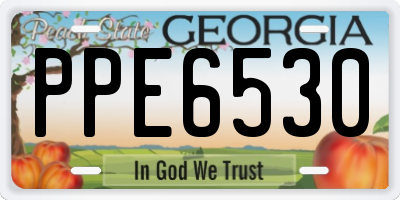 GA license plate PPE6530