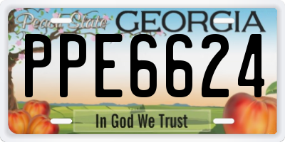 GA license plate PPE6624